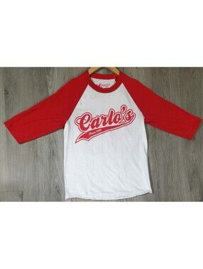 Carlos Bakery Hoboken 95 Baseball Jersey T Shirt Red White Raglan Mens S #14
